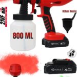 Retools Şarjlı Boya Tabancası Kırmızı